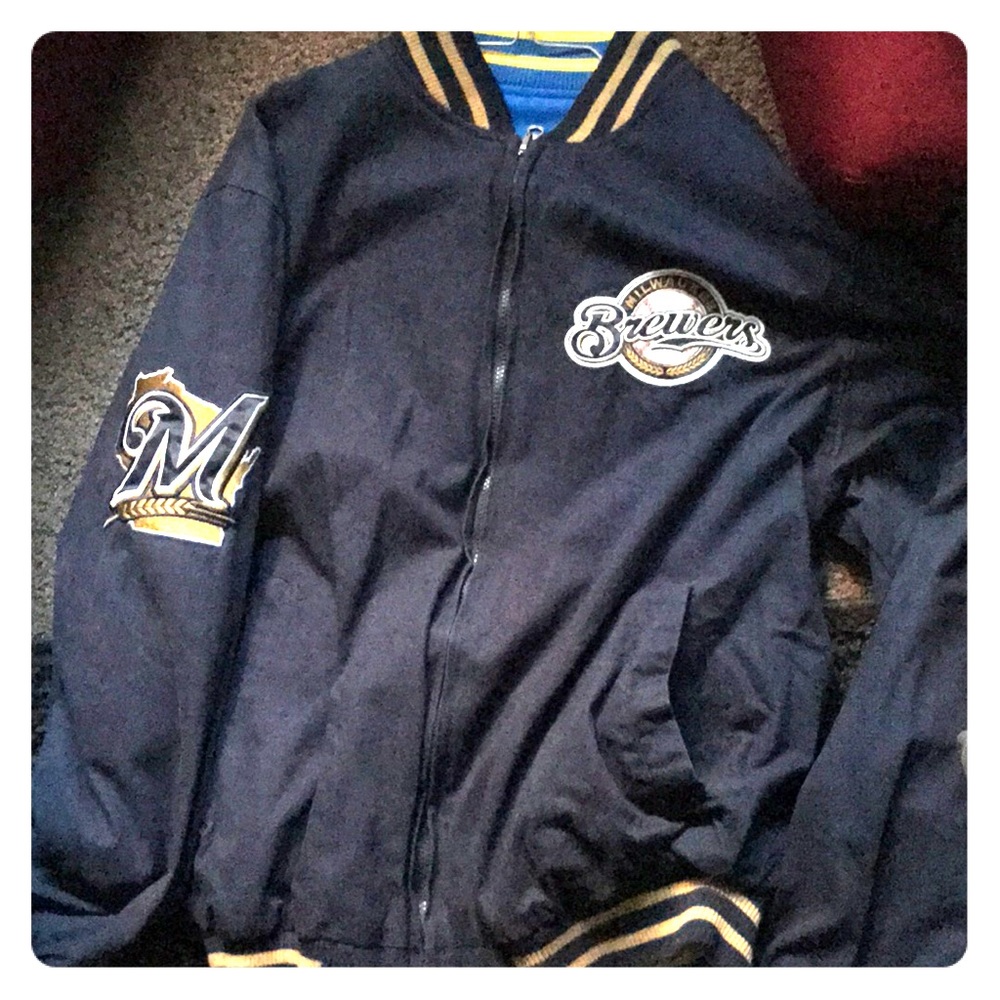 Milwaukee brewers bomber jacket